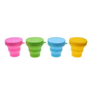 cltgxdd折りたたみ式カップ5蓋付きシリコン食器耐高低温マイクロ波加熱対応携帯軽量キャンプ用通勤/通学/出張/野外食事キャンプ用アウトドアスポーツ200ml