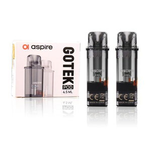Aspire Gotek X 4.5ml �����p pod�J�[�g���b�W (2����) vape pod 0.8ohm �A�g�}�C�U�[�w�b�h �d�q�^�o�R ���L�b�h�Ȃ� �j�R�`���t���[ (2����-1��)