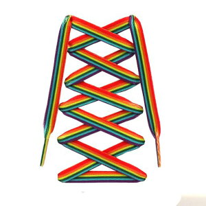 [Teeoff]FlatPrintedShoelacesShoeLacesforSneakers�t���b�g�v�����g�C�Ђ��A�X�j�[�J�[�p�V���[���[�X�A�f�U�C�i�[FunShoestring(160CMRainbowStripe)