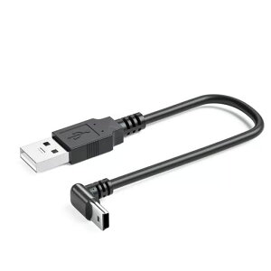 KKM-���u�V���[USB 2.0 �~�j�P�[�u�� USB(A)�I�X-USB(miniB)�I�X L�^ �㉺���E90°�����ϊ��P�[�u�� �����b�L�t�� ����480Mbps�̃f�[�^�]���������[�h (1.0m��L)