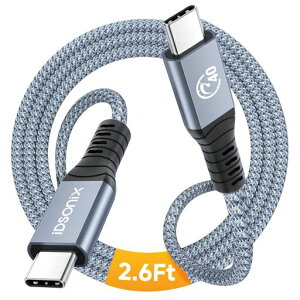 iDsonix USB Type C �P�[�u�� ���� 80CM�A40Gbps �����f�[�^�]���A8K@60Hz �r�f�I�o�́APD3.0 100W �}���[�d�AThunderbolt 4 �P�[�u���AMacBook Air Pro�AiPad Pro/Air