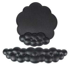 キーボード用リストレストマウスパッドリストレスト一体型かわいい雲のデザインPUレザー手腕サポートハンドレスト付き腕置き快適手触り良い人間工学滑り止めオフィス/ホーム用長さ43c…