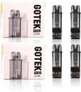 Aspire Gotek X 4.5ml �����p pod�J�[�g���b�W (2����) vape pod 0.8ohm �A�g�}�C�U�[�w�b�h �d�q�^�o�R ���L�b�h�Ȃ� �j�R�`���t���[ (4����-2��)
