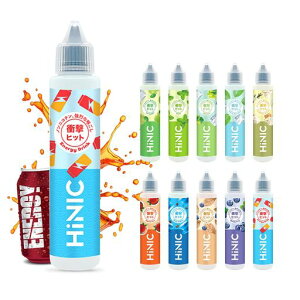�y�Ռ��q�b�g�z HiNIC���L�b�h �d�q�^�o�R�p���L�b�h 10���� �v���~�A�����L�b�h �{�g�� 60ml ��e�� �n�C�j�b�N�A�ɃK�c���Ƃ���VAPE�x�C�v ���� E-Liquid �j�R�`���[���^�o�R�Ȃ� (Energy-Drink)