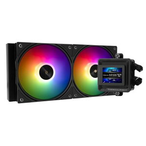 ThermalrightFWSE240ARGBBlack-AIOCPU���L�b�h�N�[���[�A320x240�𑜓x��IPSLCD�X�N���[���AAM4/AM5�AIntelLGA1700/18512�C���`