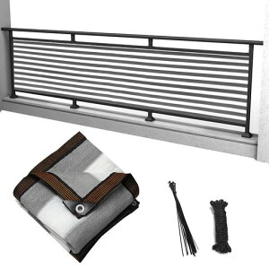 YEZOND �x�����_�ډB�� 0.8M*6M �������V�F�[�h �O���[+�� �Ռ��l�b�g �o���R�j�[ �}���V���� UV�J�b�g �V�F�[�h 50CM���Ƃ�3�̃��[�v��