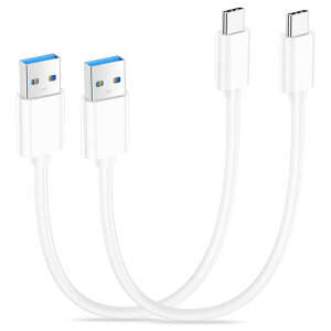 USBTypeC�P�[�u��0.3m-2�{10Gbps�����f�[�^�]��USB-AtoUSB-C�Z��30cmUSB3.1/3.2Gen2�}���[�dQC3.0Carplay/AndroidAuto�Ή�iPhone17/16/15