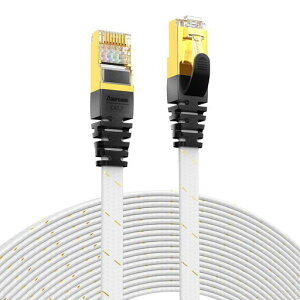 CAT7����STP����LAN�P�[�u��(1m)AMPCOM10Gbps/600MHzRJ45�t���b�g�C���^�[�l�b�g�P�[�u�������b�L�R�l�N�^(�g�R)���x���|���G�X�e���̗pPVC�핢�ܐ܂�h�~��1M
