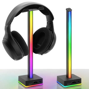 EZDIY-FAB ��� �w�b�h�z���X�^���h USB LED �f�X�N�g�b�v���C�g �w�b�h�Z�b�g�X�^���h �g�ݗ��ĊȒP �w�b�h�Z�b�g �e�[�u�� ���[�΍� PC�f�X�N����LED���C�g 50�����J���[���[�h RGB���͋C���C�c