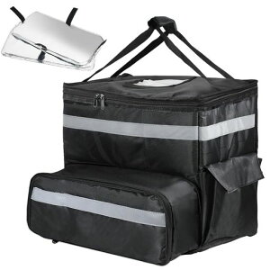 Leechatwinデリバリーバッグクーラーボックス折り畳み大型保冷バッククーラーバック36L/20L/17L保温保冷軽量防水極厚断熱材肩掛けアウトドア釣りキャンプピクニック通勤買い物LCW0328(ブラック