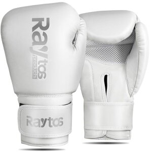 Raytos �{�N�V���O�O���[�u - ���Ռ��z�� �ʋC�� PU���U�[ �����ȃt�B�b�g�� 3�F�W�J �j�����p �b�N�{�N�V���O ��� �e�R���h�[ ���p �i���Z boxing gloves 8oz 10oz 12oz (�V���o�[, 8oz)
