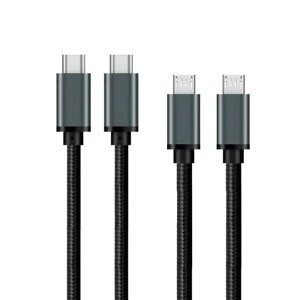 TypeCMicroUSB�P�[�u��1m2�{�Z�b�gPopolier(USBCtomicro)OTG�P�[�u��2.4A�o�̓^�C�vC�}�C�N���^�C�vB�[�d�P�[�u��USB2.0�f�[�^�]��Android�X�}�z�ȂǂɑΉ�