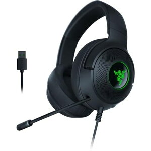 RazerKrakenV3X�L��USB�Q�[�~���O�w�b�h�Z�b�g:�y�ʍ\��-Triforce40mm�h���C�o�[-�n�C�p�[�N���A�J�[�f�B�I�C�h�}�C�N-7.1�T���E���h�T�E���h-�N���}RGB�Ɩ�-�u���b�N