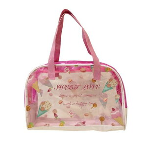 プールバッグボストン女の子男の子幼稚園小学生ボストンバッグビーチバッグスイムバッグファスナーおしゃれプリンセス恐竜(デザート-ピンク)