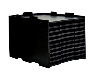 ONESALL超浅型5段/7段/10段書類棚A3横型卓上レターケース浅型トレー引き出し書類整理棚キューブボックス木製スライドボード高さ変更雑貨文具入れオフィス寝室リビング収納組み立て式ヨコ…