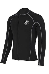 MORGENSKYウェットスーツ2mmフロントジッパー長袖ジャケット上着防寒防風水陸両用オートバイの防寒対策サーフィンフィッシングシュノーケリング水着沢登磯釣り103(黒XL)