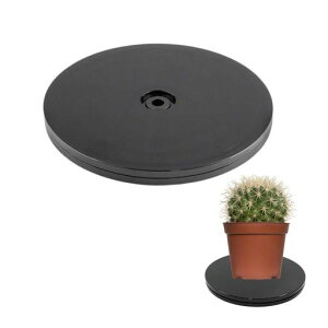 回転台粘土ツールホビー陶芸電話機360度回転丸型回転盤茶器果物置調味料スタンド小物整理キッチンコーナーキャビネット用15cm黒い