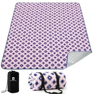 BlueGiraffeレジャーシート厚手4層構造大判200X200ピクニックシート軽量防水加工収納袋付く洗えるレジャーシート折り畳みやすいコンパクト収納