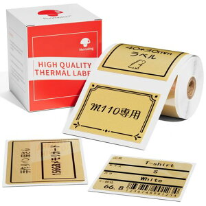 PhomemoM110�Ή��������x���V�[���l�p40mm*30mm��`�^�C�v230������/���S�[���h�L���L�����M���[�����������x�����M���x���v�����^�[�p�Ɩ��p�n���h���x���[�V�[���e�[�v���[�������S���ϐ��c