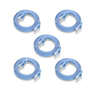 COOSEED �t���b�g�P�[�u�� LAN�P�[�u�� 1m UTP Cat6 �X�g���[�g 1m*5�{ �u���[�u1�p�b�P�[�W5�{���܂܂�Ă��܂��v