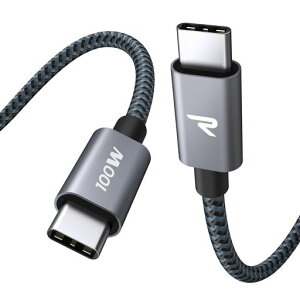 RAMPOW USB C �P�[�u�� PD3.0�Ή� 100W/5A �������[�d �f�[�^�]�� �f���h�~ ���ϋv�i�C���� �^�C�vc �P�[�u�� iPhone17/Air/16/16e/15 �[�d MacbookPro/iPad