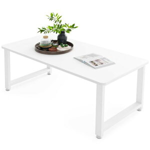 DEWEL ���[�e�[�u�� ��80x���s40x����33cm �Z���^�[�e�[�u�� �� �R�[�q�[�e�[�u�� ���r���O �\�t�@�e�[�u�� �X�`�[���r �A�W���X�^�[�t�� �ؐ� �Ⴂ �a�� ���[�^�C�v (�z���C�g, ��80cm)