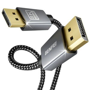 BENFEI�yVESA�F�؍ς݁z1.8m8K@60Hz4K@240HzDisplayPort-DisplayPort1.4�P�[�u���A�A���~�j�E���V�F���i�C�����ҁA���T�|�[�g���ALenovo�ADell�AHP�AASUS�ȂǂɑΉ�