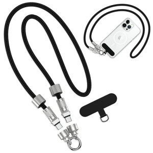 65WUSB-C&TypeC急速充電対応ケーブルiPhone16充電太さ8mm極太で丈夫肩掛けTypeCスマホハンドストラップ紛失防止USB-Cデータ転送PD対応斜め掛けタイプcケーブル柔らかいPD