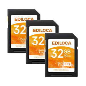 EdilocaEF2�y3���Z�b�g�z32GBSD�J�[�hUHS-IClass10U1V10�����ő�ǎ摬�x90MB/s�ő发�����x20MB/s�������J�[�h4K/�t��HD�Ή�