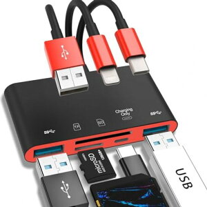 5in1̃[J[hǂݎ/USBOTGA_v^/SDJ[hǂݎ/Phone/Padp/USBC/USBAfoCX/MicroSD/SDJ[hXbg/SD/MicroSD/SDHC/SDXC/MMCT|[g