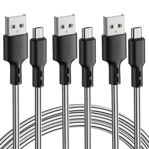 Micro USB �P�[�u�� �y3�{�Z�b�g 3m�z 2.4a �}���[�d �����f�[�^�]�� �f���h�~ Xperia GalaxyS7 PS4 Xbox�R���g���[���[ edge S6 Note5 AQUOS SH-04H SH-03G �ȂǑΉ� (Micro