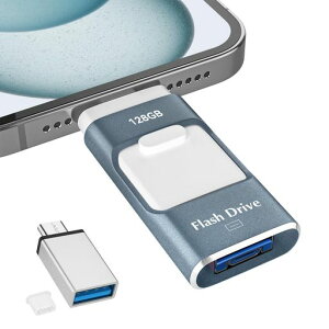 128GBUSByAvsvEAoʐ^ۑz4in1PhoneUSB[X}zf[^ۑOtiOS/Type-C/USB/MicroUSBڑeʃtbVf[^obNAbvOtXgc