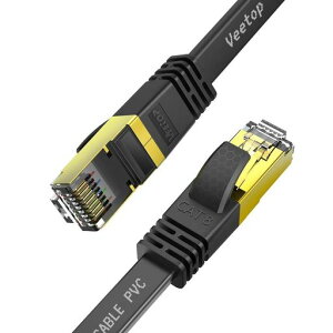 3mVeetopLAN�P�[�u��CAT8�t���b�g�t���R�l�N�^RJ45�ܐ܂�h�~��R���ό󐫒�����40Gbps2000MHz26AWG��d�V�[���h�p�\�R�����[�^�[PS4PS5Xbox���ɑΉ�WiFi�P�[�u��(3M