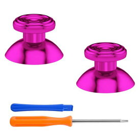 eXtremeRateXboxSeriesX/Sコントローラー対応用メタルサムスティック、カスタム同心円デザインのアルミ合金アナログスティックジョイスティックボタン【パープル】