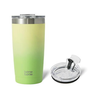 BOTTLE BOTTLE �W�t���^���u���[ ���Ȃ� 600ml ��e�ʐ��� ��d�\���X�e�����X �R�[�q�[�{�g�� �^��f�M �ۗ�ۉ� �X�g���[ ������ (�O���[��)
