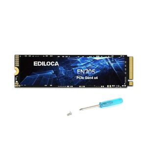 Ediloca EN705 SSD 4TB PCIe Gen4 NVMe M.2 2280 PS5����m�F�ς� �ő�Ǎ�: 5000MB/s �ő发��:4500MB/s ����SSD �_�C�i�~�b�N SLC �L���b�V�� �m�[�g�p�\�R���ƃf�X�N�g�b�v�p�\�R��