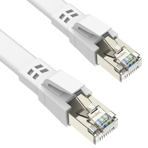 Ankuly CAT8 LAN�P�[�u�� �J�e�S���[8 �E���g���t���b�g�P�[�u�� 40Gbps/2000MHz �����P�[�u�� ���炩 FTP�V�[���h �C�[�T�l�b�g�P�[�u�� �T�[�o�[ ��Ɨl���� �Ɩ��p ���O�p CAT8���� (3m-�z���C�g)