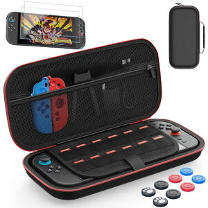 Nintend0Switch2��p���[�P�[�X2025�N���f���Ή�(7.9�C���`)|�K���X�t�B����2���t���E�X�e�B�b�N�J�o�[4�g�t��|EVA�n�[�h�P�[�X�E���Ӌ@��܂Ƃ߂Ď��[�E������t��