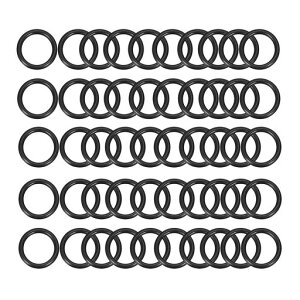 Ofowin50個入りOリングニトリルゴム5mmx7mmx1mmブラックオーリング5mmの内径7mmの外径1mm幅円形シールガスケット耐熱耐油防水耐摩耗性車エアコン各種機器のガスケットに機械修理完全密封