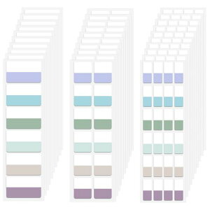 EUSTACE420枚付箋フィルムふせんインデックスシール3サイズ6色透明紙インデックス付フィルムふせん書き込み可能なインデックス見出しキレイに剥がせ強粘着付箋文房具書類に注釈資料整理…