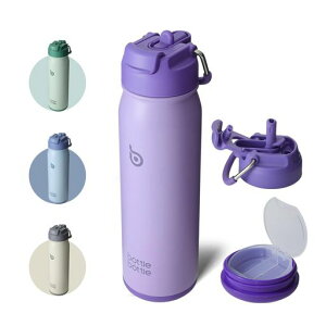 BOTTLE BOTTLE ���� 650ml �q�� �X�g���[�t�� ������ �ۗ␅�� �ꕔ��? 2WAY�W �^��f�M �X�e�����X�{�g�� �R��h�~ �j�̎q ���̎q ���@�т� �X�|�[�c�{�g�� �p�[�v��