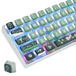 Ussixchare 120 �L�[ ASA �v���t�@�C�� PBT �v�����L�[�L���b�v �W�����O���L�[�L���b�v �������؃J�X�^���L�[�L���b�v �`�F���[ Gateron MX �X�C�b�`���J�j�J���Q�[�~���O�L�[�{�[�h�p(ASA Jungle Gr�c