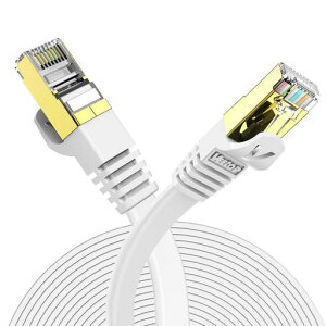 2m Veetop CAT7 LAN�P�[�u�� �J�e�S���[7 �t���b�g ���� 10Gbps 750MHz STP �����b�L�R�l�N�^ RJ45 ��d�V�[���h �ܐ܂�h�~ �L��wi-fi�P�[�u�� �p�\�R�� PC PS3 PS4 PS5
