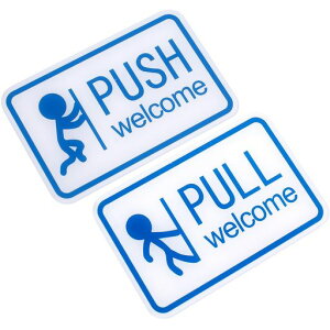 押す引くPULLPUSHドアプレートドアサイン案内標識自宅会社店舗ホテル両面テープ付きおしゃれ