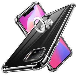 oppoa73ケースリング透明TPUクリア薄型耐衝撃a73カバーリング付き回転リング車載ホルダー対応ケース黄変防止耐衝撃米軍MIL規格取得滑り止め指紋防止カメラ保護TPUカバーN408-46