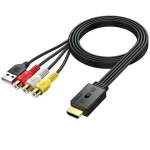 AUTOUTLET RCA to HDMI �ϊ� �R���o�[�^�[ 16:9/4:3�X�C�b�` av to hdmi �ϊ� �R���o�[�^�[ 720P/1080P�ϊ� 3�F�[�q �~�j �R���|�W�b�g CVBS�I�[�f�B�I �r�f�I �A�_�v�^�[