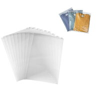 50枚 Tシャツ包装ジッパーバッグ 8x12インチのつや消しポリプラスチック包装袋 旅行用衣類パンツ、おもち…