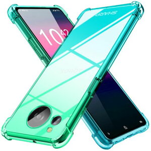 AQUOSsense8用ケースクリアSH-54DSHG11用ケース薄型グラデーション色ケース軽量tpu耐衝撃スマホケース透明米軍MIL規格取得おしゃれ黄変防止防塵一体型人気アクオスセンス8用携帯カバー