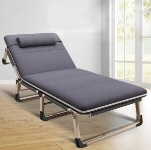 Hiker折りたたみベッド簡易キャンピングベッドレジャーベッドアウトドアチェア組み立て簡単4段階調整室内アウトドア用仮眠/残業/防災用枕付き耐荷重200kg(グレー+スポンジパッド)