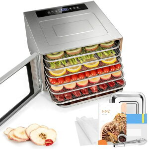Kwasyo 6�w�t�[�h�h���C���[ �X�e�����X�|���H�i�����@ �h���C�t���[�c���[�J�[ �ƒ�p 30~90°C���L�����x���� �^�C�}�[�t�� 24���Ԓቷ35°C�ۉ��\ 400W ���Y�� ��� �ʕ� �� �����@ �ቷ���c